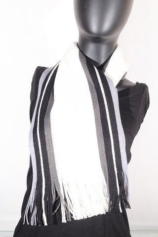 Cashmere blend stripped (cream, olive, black and grey) Scarf
