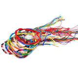10Pcs Handmade Braided Bohemian Colorful Rainbow Rope Bracelets