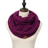 Knitted Cable Infinity Soft Cashmere Scarf
