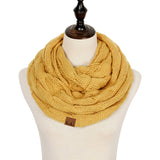 Knitted Cable Infinity Soft Cashmere Scarf