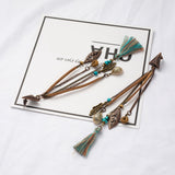 Bohemian Handmade Long Tassel Arrow Dangle Drop Earrings