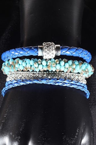 6 piece Blue Bracelet Set