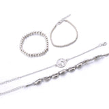 Bohemian 4pcs/set Chain Beads Bracelets Set