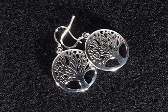 Silvertone Tree of Life Earrings