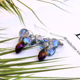 Multi-Layer Colorful Crystal Water Drops Earrings