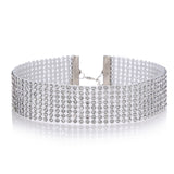 White/Colorful Crystal Choker Necklace