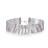 White/Colorful Crystal Choker Necklace