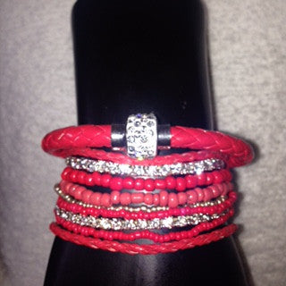 10 piece Red Bracelet Set