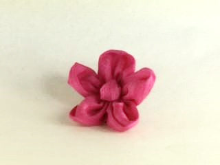 Unisex Pedal Lapel Pin~ Hot Pink Stripped -with Pink Stripped Middle