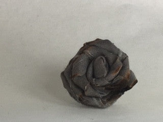 Unisex Rose Lapel Pin~ Grey- with burnt edges