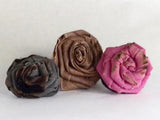 Unisex Rose Lapel Pin~ Carnation Pink- with burnt edges
