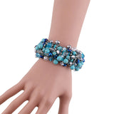 Crystals statement bracelets by handmade 4 colors bohemian style bib bracelet