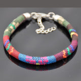 Bohemian Handmade Multi-Color Knitted Ribbon Bracelet