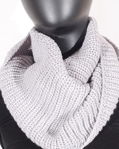 Soft Acrylic Knit (Grey) Scarf