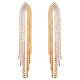 Copper Gold Color Long Tassel Earrings