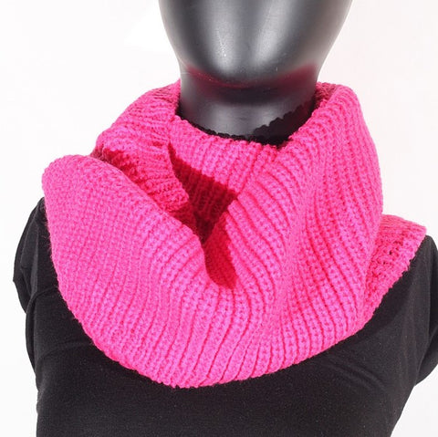 Soft Acrylic Knit (Hot Pink) Scarf