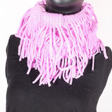 Soft Knitting Wool Fringe Infinity (Light Purple) Scarf