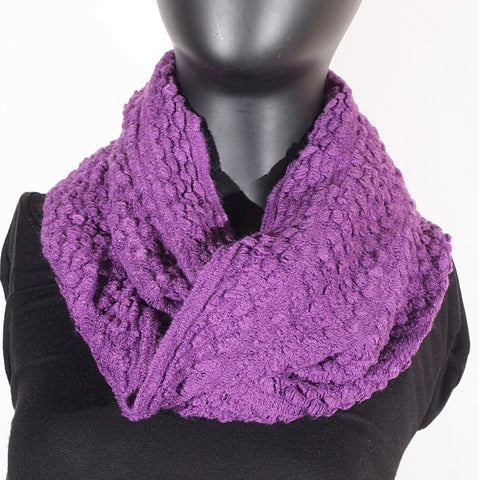 Soft Artificial Wool Infinity (Purple) Scarf