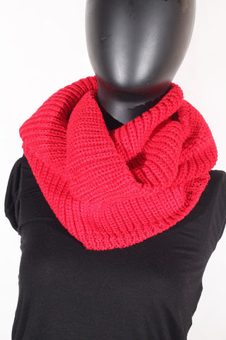 Soft Acrylic Knit (Red) Scarf