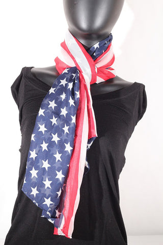 Red, White, & Blue American Flag Scarf