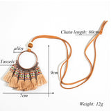 Bohemian Tassel Pendant Necklace OR  Bohemian Tassel Choker Necklace Earrings