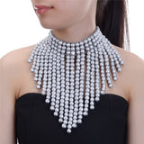 Bohemian Beads Cluster Collar Necklace