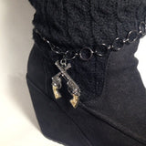 14" inch Adjustable Boot Chain Feathers (1 Chain)
