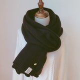 Solid Cashmere Knitted Wool Scarves