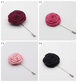 Two Color Fabric Flower Lapel Pins