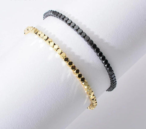 Minimalist Adjustable Round Gold/Silver Bracelets