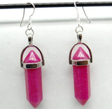 1PC Natural Gemstone Point Earrings