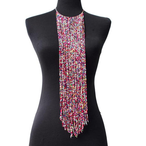 Bohemian Bib Resin Beaded Long Necklaces