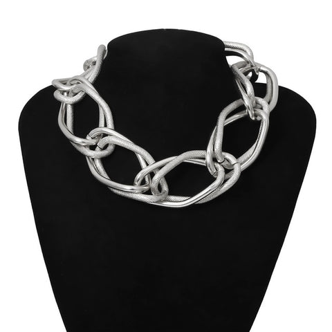 Multi Layered Chain Choker Necklace