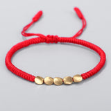 Tibetan Buddhist Copper Bead Red Bracelet