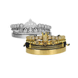 Luxury King Queen Crown Men Women Couple Lover Stainless Steel Bracelets