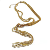 Long Snake Chain Tassel Necklace