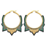 Big Bohemian Beaded Earrings
