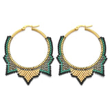 Big Bohemian Beaded Earrings