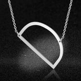 Large Initial Pendant Necklace