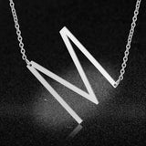 Large Initial Pendant Necklace