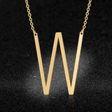 Large Initial Pendant Necklace