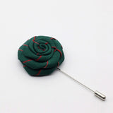 Two Color Fabric Flower Lapel Pins